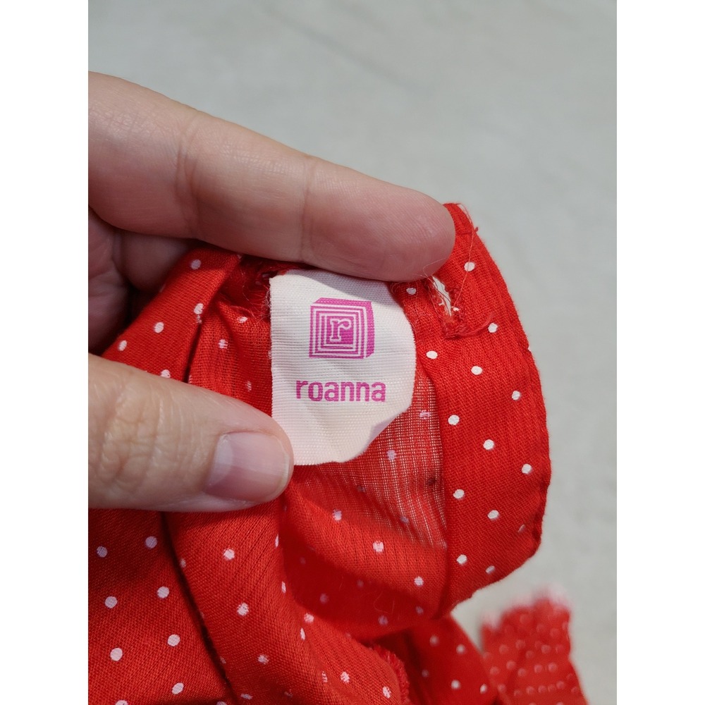 Vintage‎ Red White Polka Dot Formal 80s Pleated Dress Toddler Girl 3T Retro - Picture 8 of 8